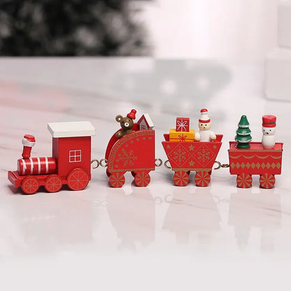 Wooden Christmas Train Ornament