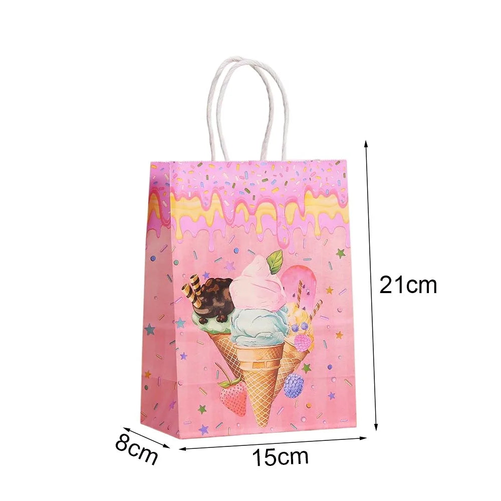 Ice Cream Party Gift Bags 6/12/24pcs