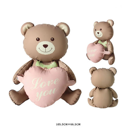 Frosted Bear Retro Love Balloon