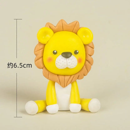 Forest animal cake decoration