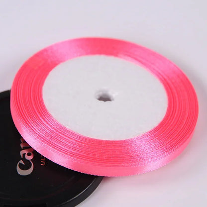 Silk Satin ribbons 22 meters/roll 6mm