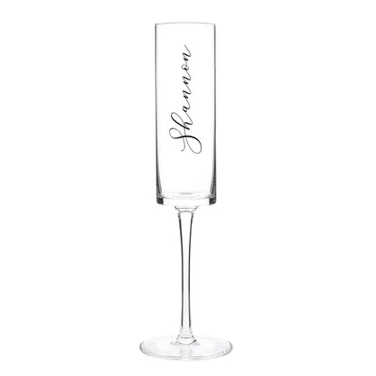 Custom Laser engraving name Champagne flute