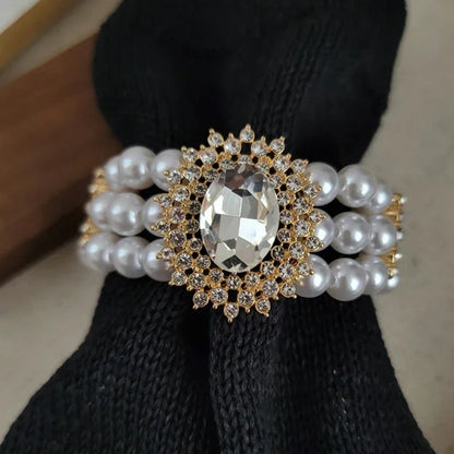 Ginna Pearl bracelets with glass stones
