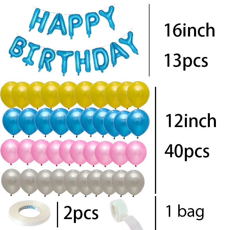 Happy birthday party celebration decoration 56pcs