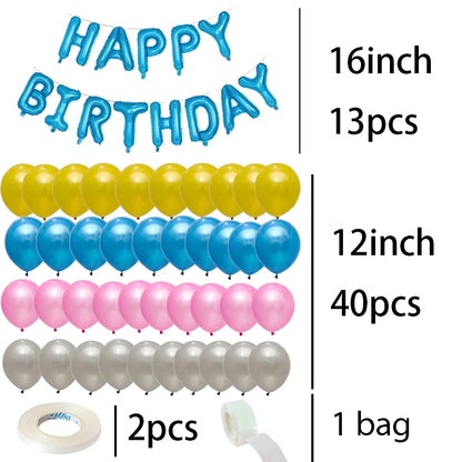 Happy birthday party celebration decoration 56pcs