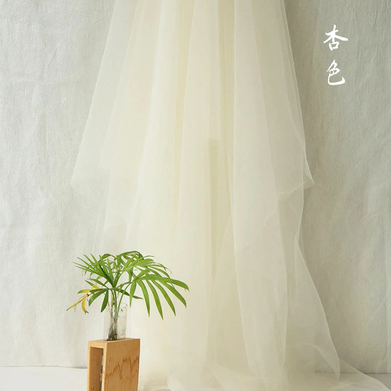 Green soft mesh fabric for decoration