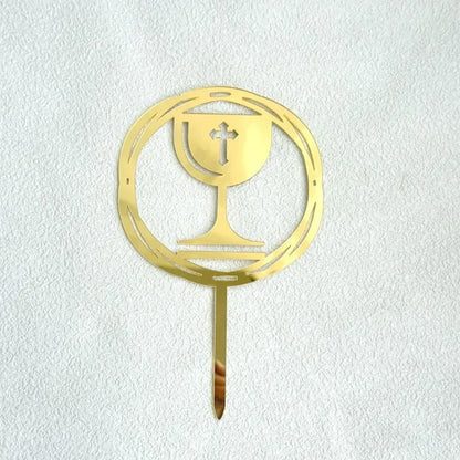 Baptism Cross cake Topper