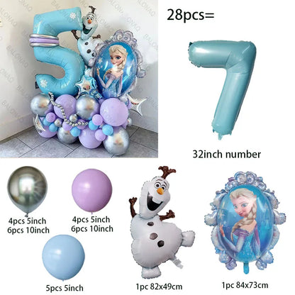 Elsa Princess Frozen Foil Balloons 28pcs