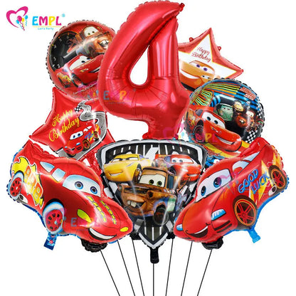 McQueen Foil Balloons Set 8 Pcs