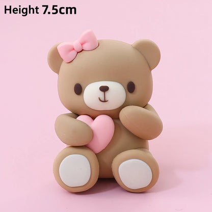 Pink Bbue Bear cake decorating