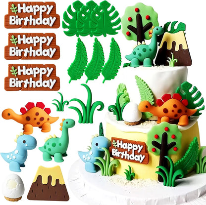 Dinosaur cake topper decorations
