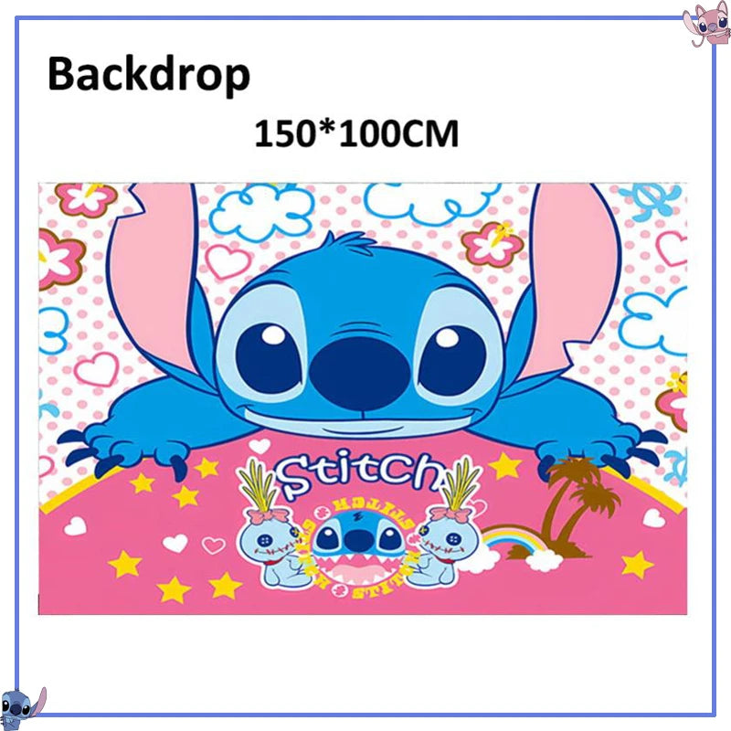 Disney Stitch Birthday Party Decoration Supplies New Lilo Stitch Balloon Baby Shower Aloha Paper Cups Plates Napkins Tablecloth