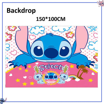 Disney Stitch Birthday Party Decoration Supplies New Lilo Stitch Balloon Baby Shower Aloha Paper Cups Plates Napkins Tablecloth