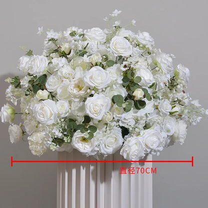 Tabel silk flowers for wedding decoration