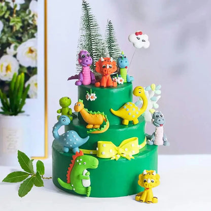 Dinosaur cake decorations 3 PCS