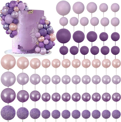 Balls cake for decoration  4 sizes /66 PCS
