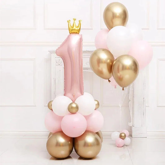 Crown number Foil balloons 1st