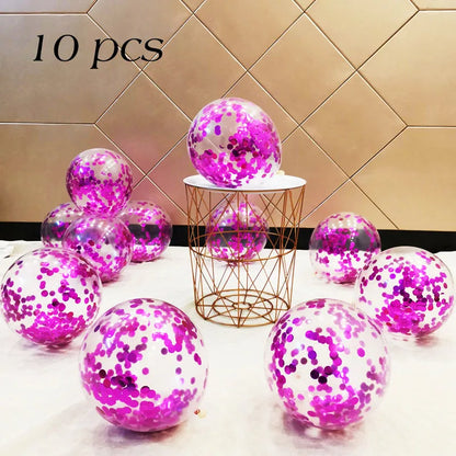 10/20PCS Star Confetti Latex Balloons