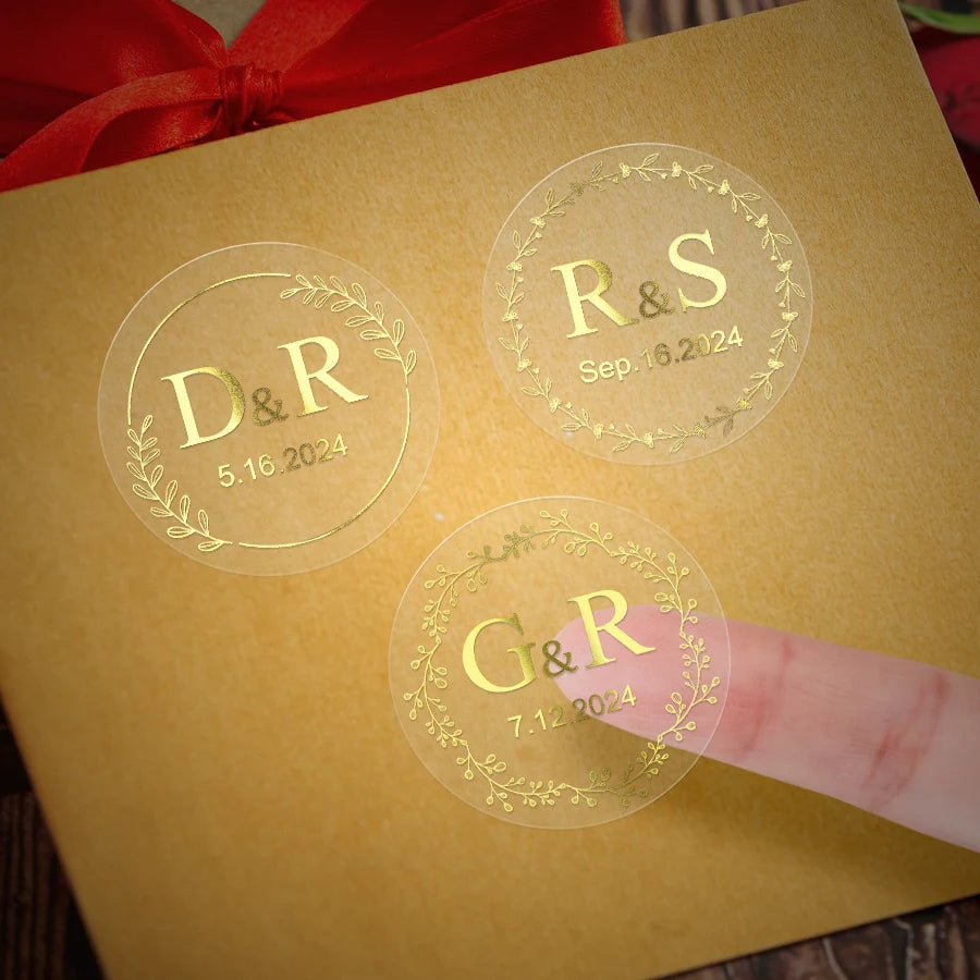 Custom transparent gold waterproof stickers