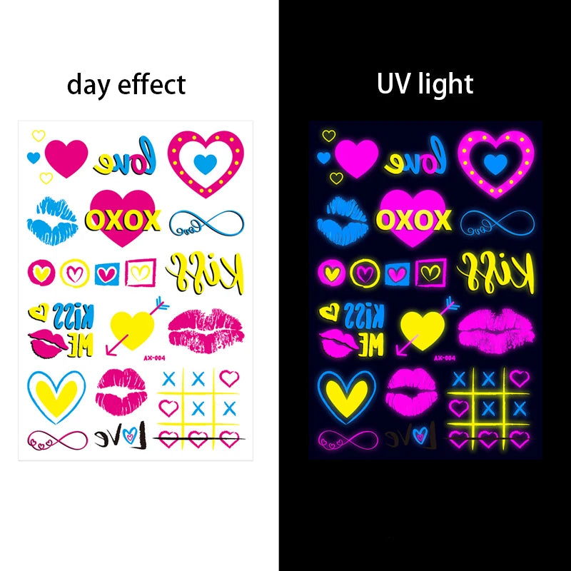 Luminous waterproof tattoos