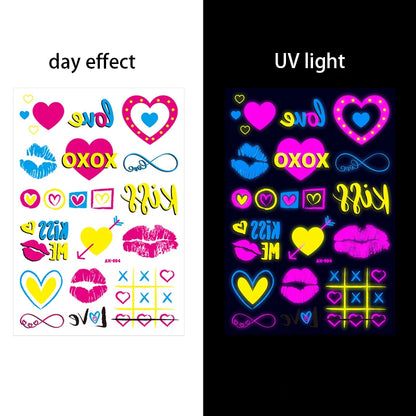 Luminous waterproof tattoos