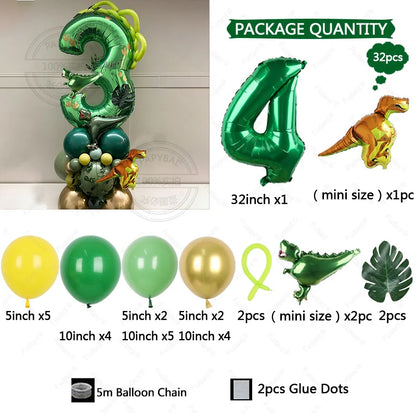 Dinosaur number balloons 32inch