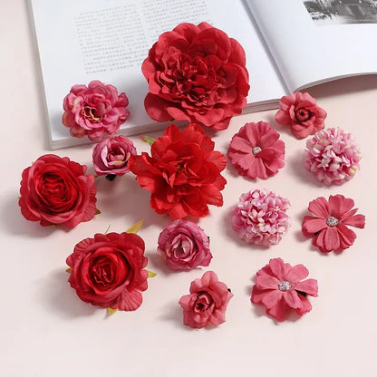 Mixed Rose silk fake flowers for decoration