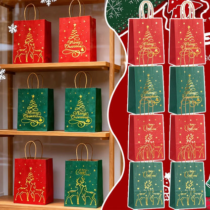 Kraft Christmas Gift Bags – 1/15PCS