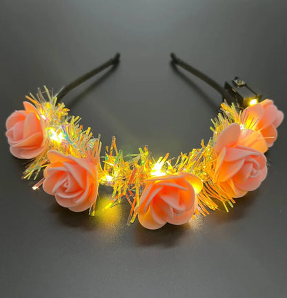 LED Light Flower Headband