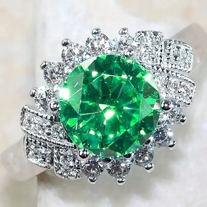 Zaitina green Zirconia crystal ring