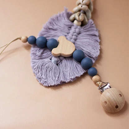 Custom name pacifier bead Silicone and Wooden dummy