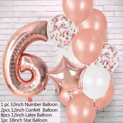 Balloons Number  set  / 12Pcs