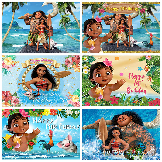 Moana theme background decoration