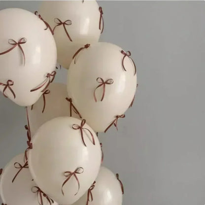 Balloon Wih Ribbon12 Inch 5pcs