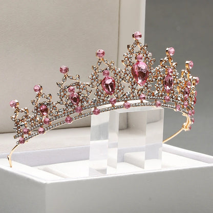 Zitania bridal  pink-colour lady crown