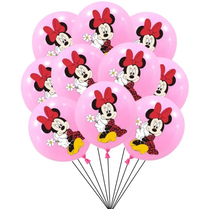 10/30PCS Minnie Mouse 12in Latex Balloons