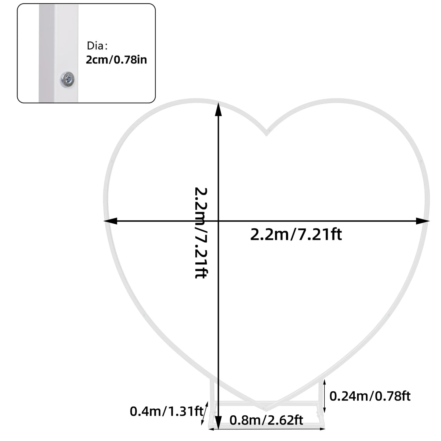 Heart metal arch backdrop stand decoration