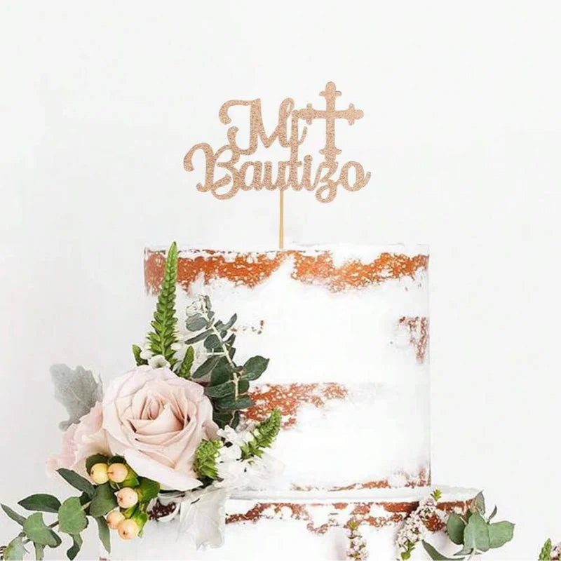 Baptism  cross cake Decoration 5PCS/Se