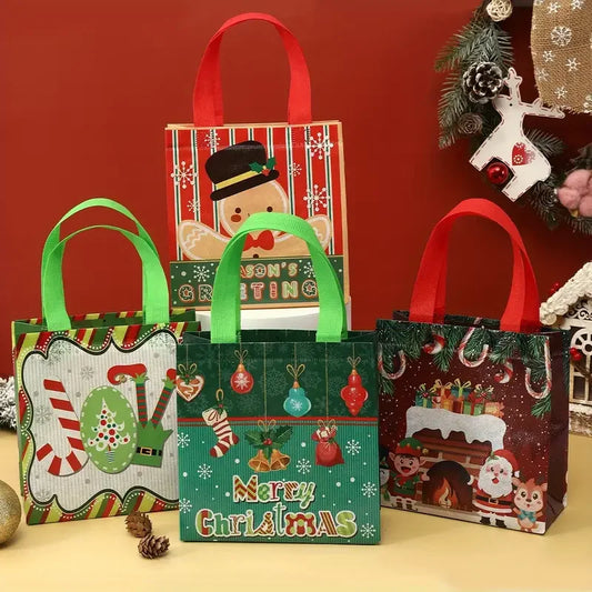 4pcs Xmas Gift Bags with Handles