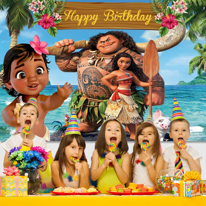 Moana theme background decoration