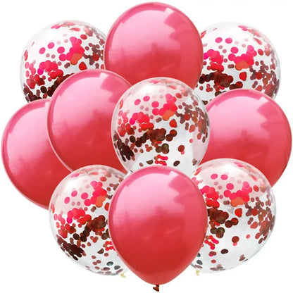 Mix  Confetti Latex Balloon  12inch 10pcs
