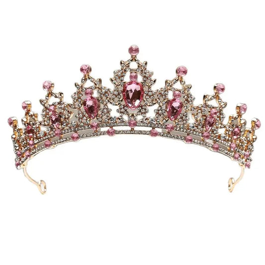 Zitania bridal  pink-colour lady crown