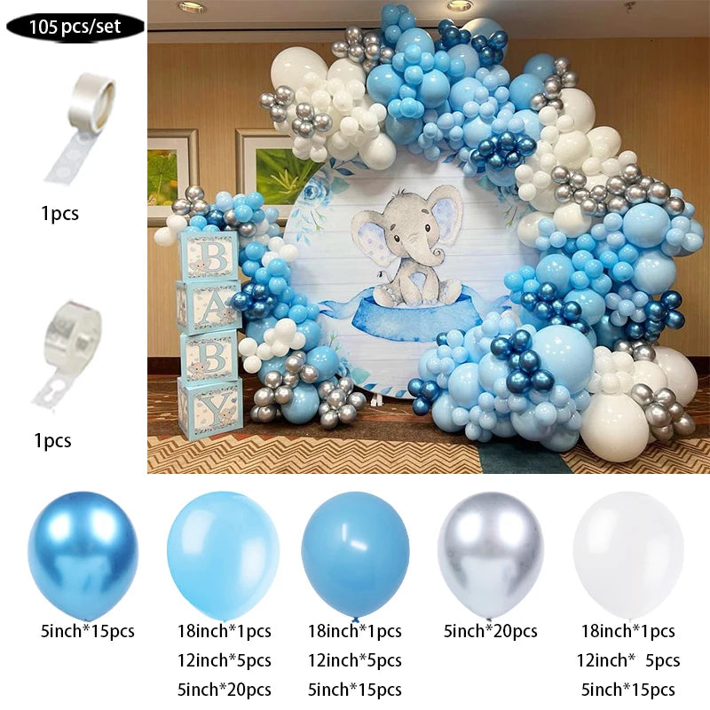 Light blue balloons arch kit