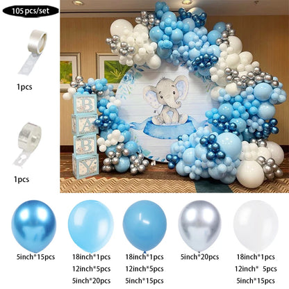 Light blue balloons arch kit