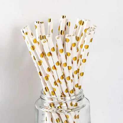 Gold Polka Dot Party Tableware Set
