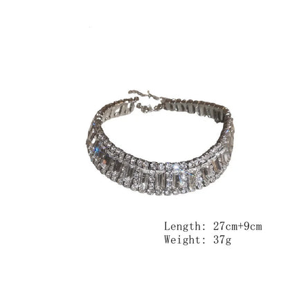 Luxury crystal chokers neck necklaces