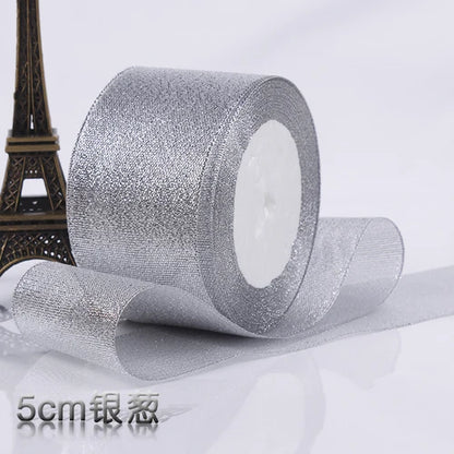 Glitter Satin Ribbon Crafts Organza Ribbons 22meters