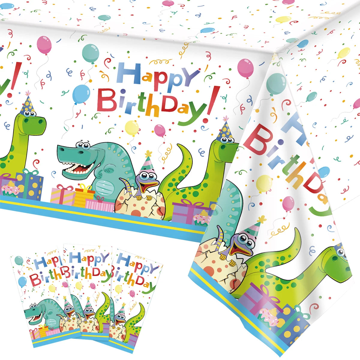 Dinosaur disposable tablecloth party decoration