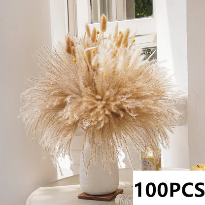 Natural Pampas Grass Dried Flower Bouquet