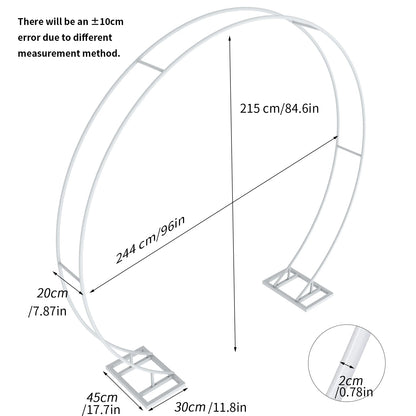 2.1M/2.2M/2.4M Round metal arch for decoration